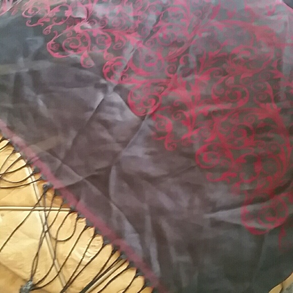 Scarf hijab wrap navy blue and burgandy red - Picture 3 of 3